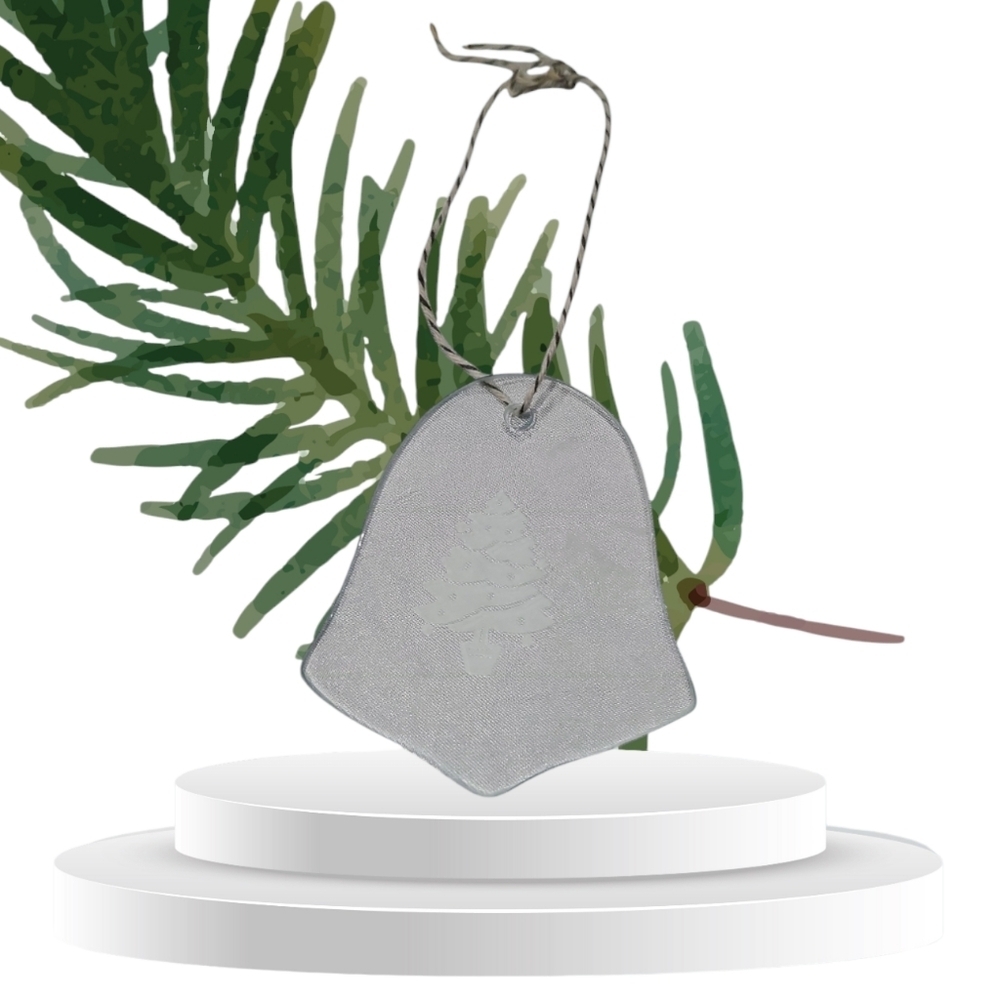 Bell Ornament Christmas Tree Etched